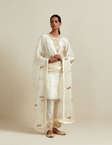 HAND EMBROIDERED DUPATTA- IVORY