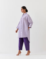 SILK TUNIC TROUSER SET- VIOLET/GRAPE