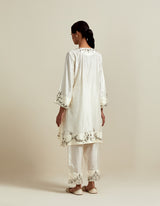 EMBROIDERED TUNIC TROUSER SET- IVORY