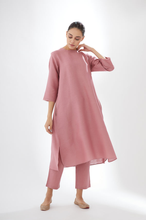 Tunic With Rounded Hem With Pants